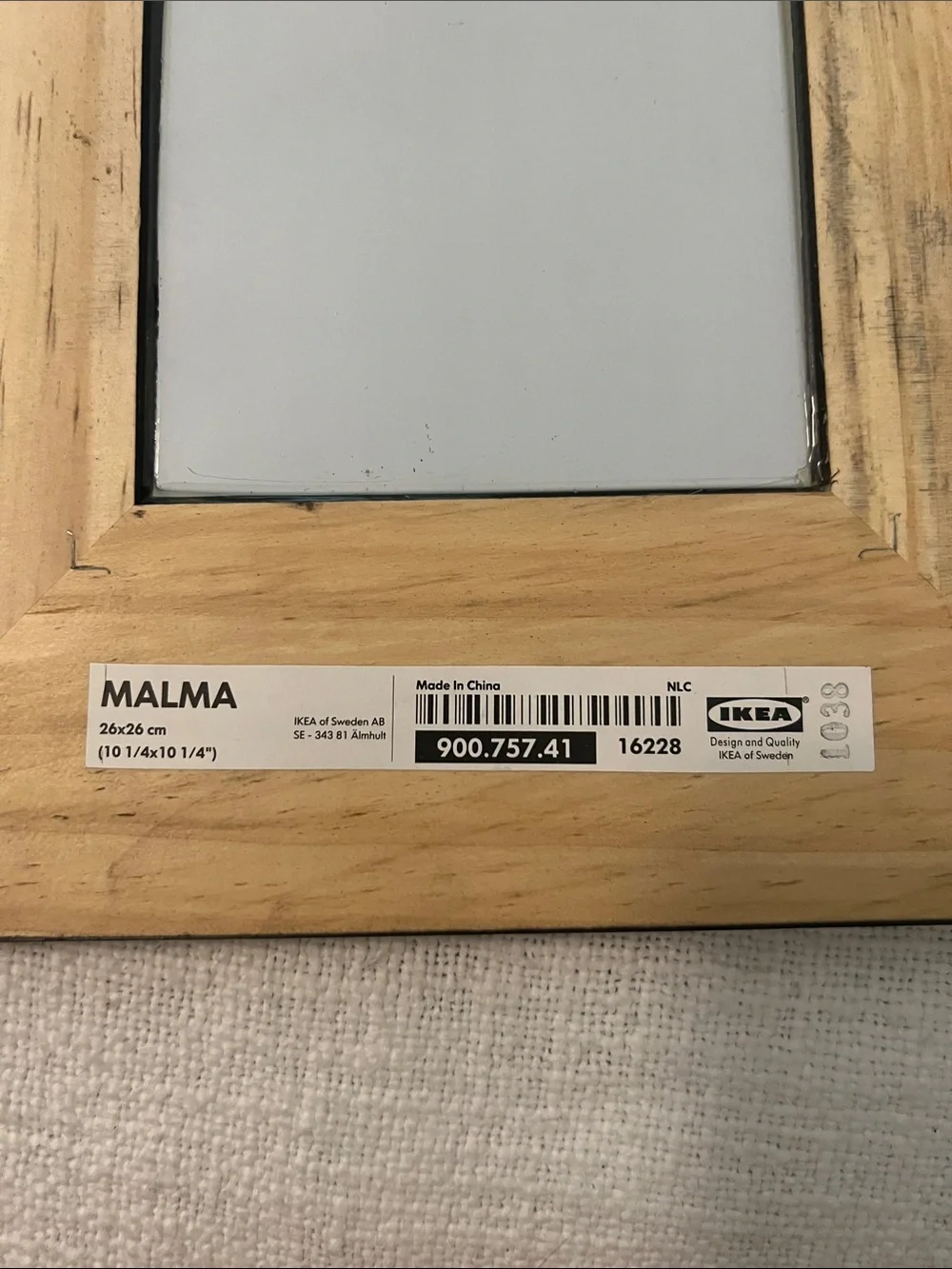 IKEA Malmo Set of 4 Black Square Wall Mirrors 10x10 inches